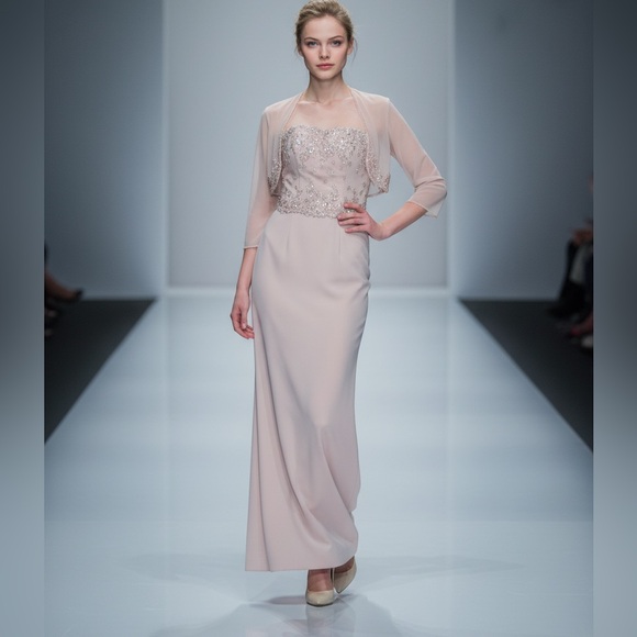 Montage by Mon Cheri Elegant Pink Evening Gown 4 - Picture 2 of 14